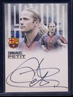 Emmanuel Petit 2024-25 Futera FC Barcelona FX #LEGA07 Auto Blue 03/04 Legend[sup