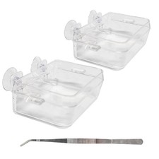 Chameleon Bowl and a Reptile Feeding Tongs 2pcs Feeder and Water Cups with Su...