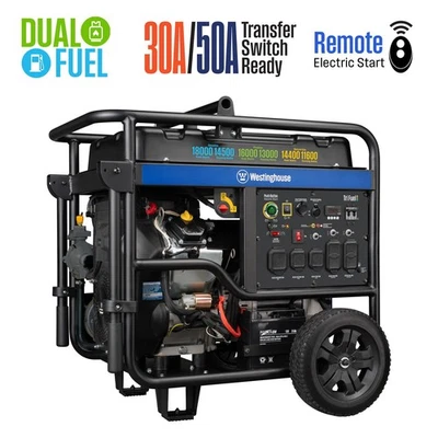 Open Box Westinghouse Generator Model WGen14500TFc Tri Fuel