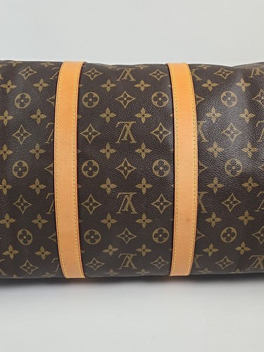 Authentic LOUIS VUITTON Keepall Bandouliere 55 Monogram Canvas Duffle Bag - Picture 9 of 10