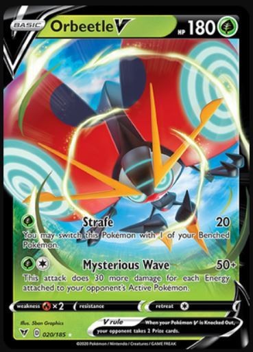 Orbeetle V - 020/185 - Ultra Rare (Near Mint) Vivid Voltage - Grass Pokémon