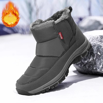 Winter Mens Snow Boots Warm Plush Anti Slip Outdoor Hiking Trekking Sports Shoes