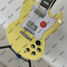 High Quality Gloss Cream Yellow Electric Guitar Chrome Hardware Dual Humbuckers