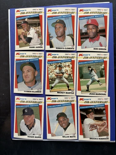 1987 Topps KMART Baseball’s STARS of the DECADES 33 Glossy Baseball CARD Set