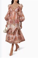 Zimmermann Kaleidoscope Swirl Yoke Midi Dress. Size 1 (8-10au) US 4-6