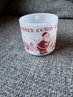 Vintage Federal Milk Glass Santa Claus Land Indiana Coffee Mug
