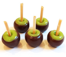 100 Dollhouse Miniature Chocolate Apples Doll Mini Sweet Food Set Wholesale Lot