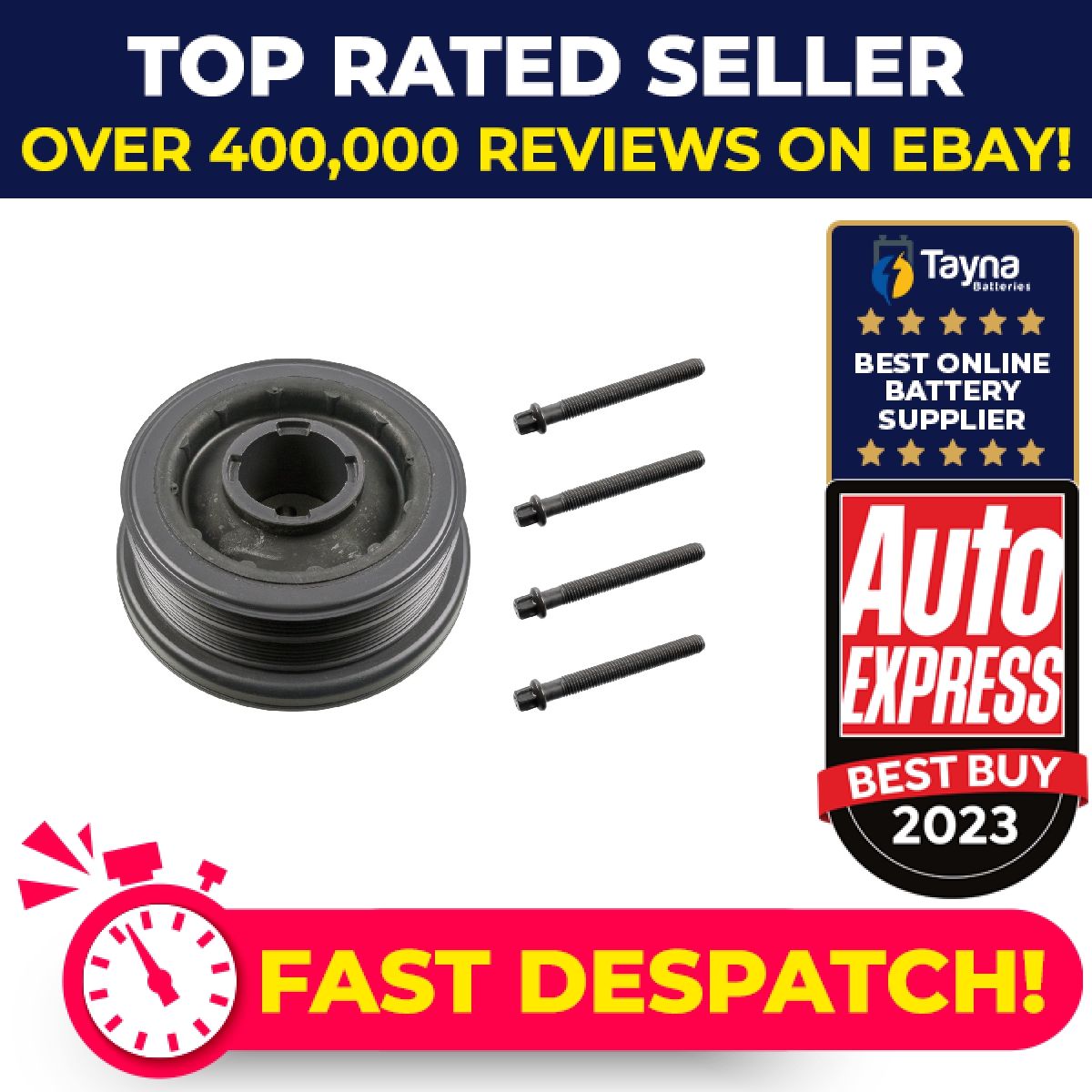 Crankshaft Pulley fits BMW 525D E60, E61 2.5D 04 to 10 Belt 11237786611 Febi New