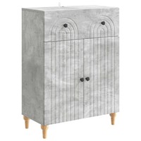 Sideboard Betongrau 66X34,5X90 Cm Holzwerkstoff Flur Wohnzimmer