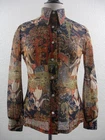Women's XS S 12 Judy Bond Shirt Vtg 1970's Disco Victorian Scene Long Sleeve USA