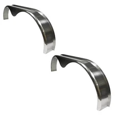 2 Pack - 69x6 Smooth Aluminum Tandem Axle Teardrop Fender Flares