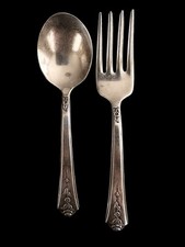 Vintage Holmes  Edwards Silverplated Toddler Set, Fork  Spoon