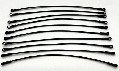 #ad Lego 10 New Black Hose Flexible 22L with 2 Connector Ends Zipline Pieces $11.99