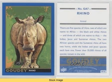 2017 Upper Deck Goodwin Champions Goudey Animals Royal Blue Rhino #GA7