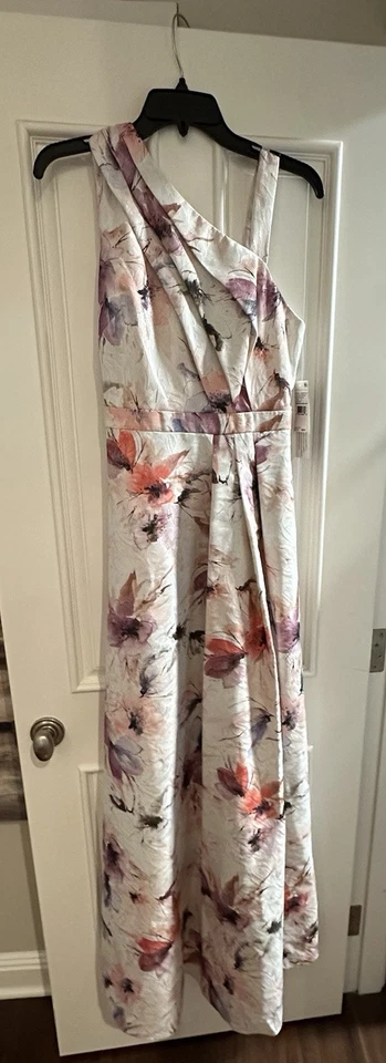 Aiden Mattox PLEATED FLORAL DRESS BALLGOWN Size 8 $595 - Image 3 of 4