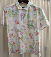 Chaps XL 100% Linen Floral Garden Patio Butto...