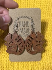 Squirrel Earrings NEW Brown