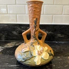Roseville Pottery Vase Magnolia Art Pottery 1940 Brown 179-7 Mid Century