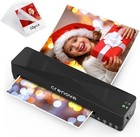 Crenova A4 Laminator Machine, Hot & Cold Thermal with ABS A4, Black