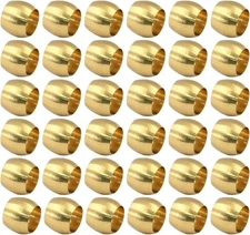 50 Pcs Brass Compression Fitting Ferrule Sleeve, 3/16" 3/16 - 50PCS, Gold 