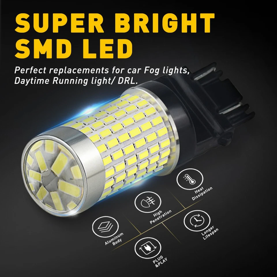 3157 3156 White 144-LED Bulbs Daytime Running Light 12V For Chevy Silverado 1500 Foto 2 de 4