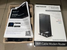 NETGEAR C6230 AC1200 WI-FI DOCSIS 3.0 CABLE MODEM WITH BUILT-IN ROUTER Open Box