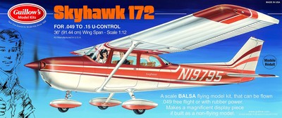GUILLOW's Cessna Skyhawk 172 802 Powered Balsa Flying Model Kit (US IMPORT)