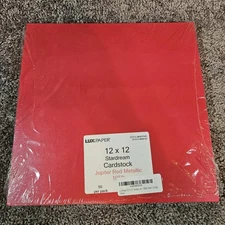 Lux Paper 12x12 Stardream Cardstock. Jupiter red metallic. 105lb. 50 sheets
