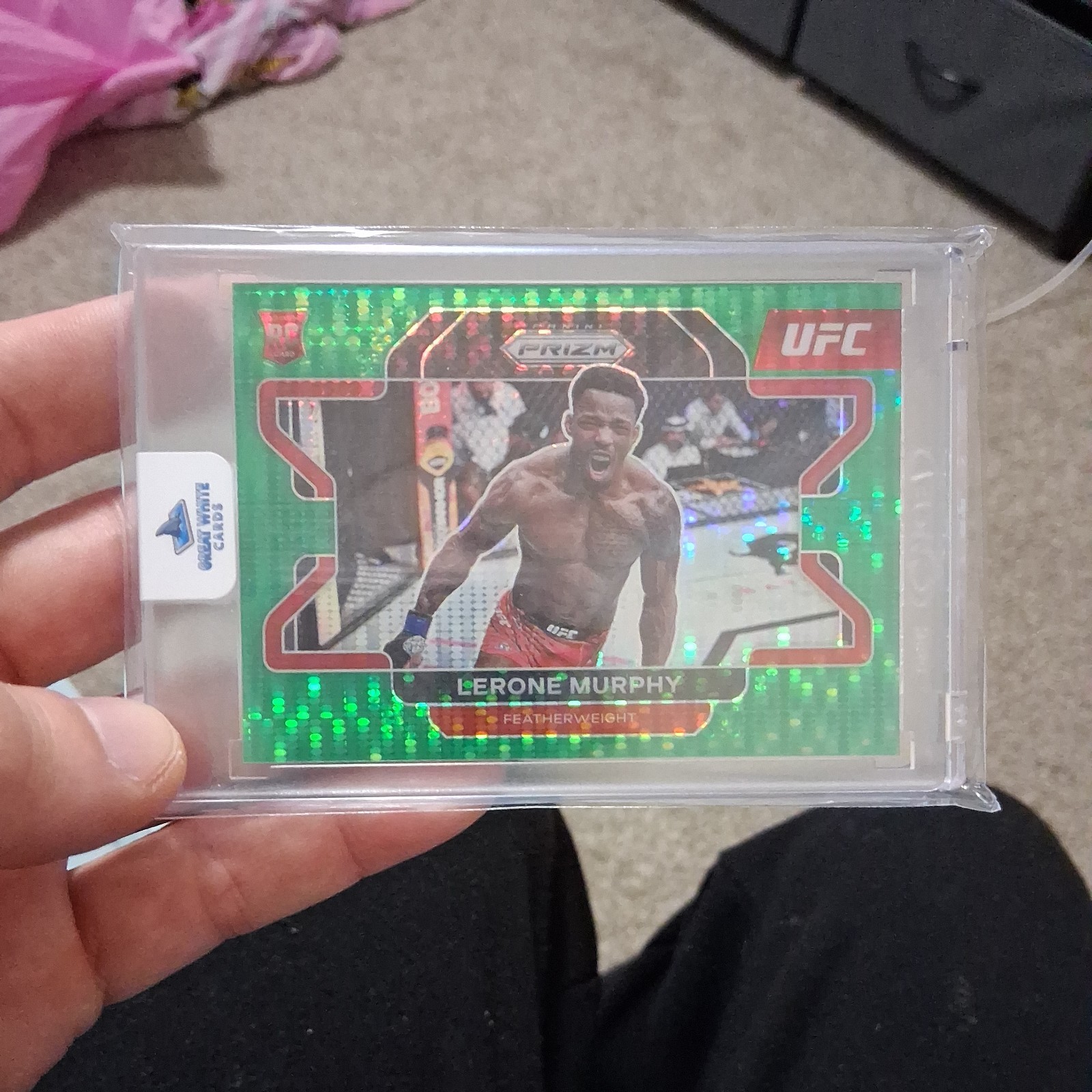 2022 Panini Prizm UFC Lerone Murphy Green Pulsar Prizm Rookie RC #05/25