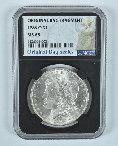 1883-O Morgan Silver Dollar Original Bag Fragment MS63 NGC *3138