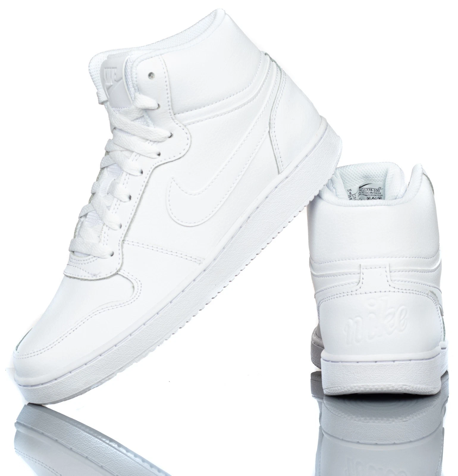 Nike Ebernon Mid Womens Trainers White Uk 4,4.5,5,6,6.5,7