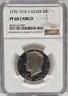1776-1976 S Silver 50C John F Kennedy PF68 Cameo NGC Brown Label