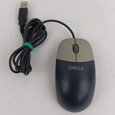 Dell 3 Button Silver-Black Wired USB Optical Scroll Wheel Mouse M056UOA Tested