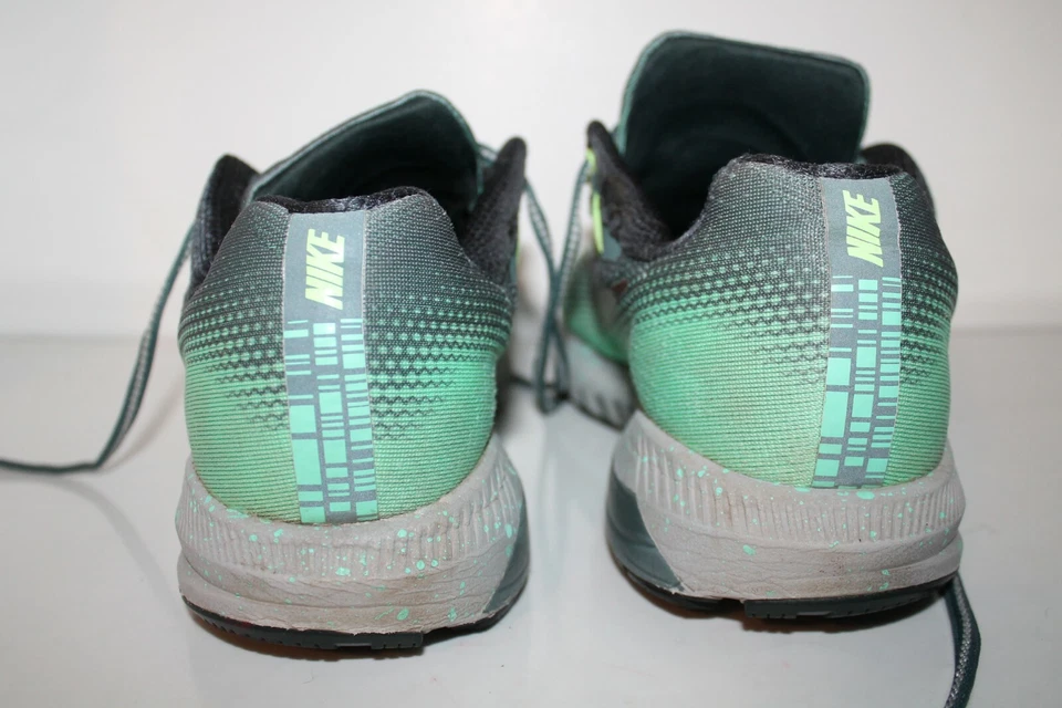 耐克 Zoom Structure 20 H20 Repel 跑步鞋,海绿/灰色,女式 10.5 码 — 第 3/4 张图片