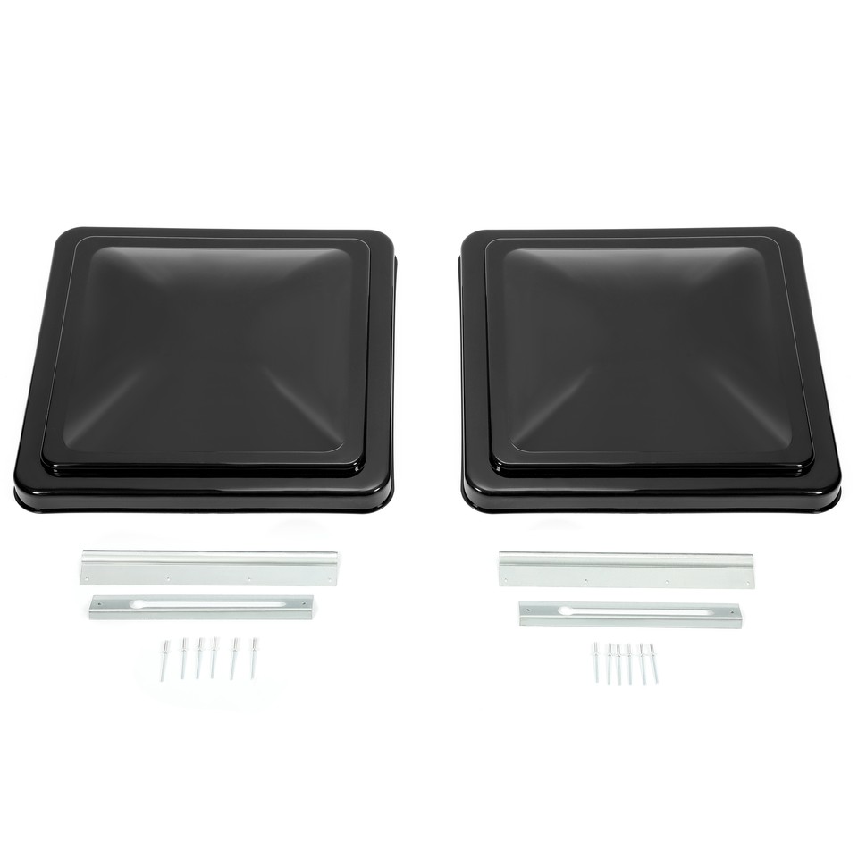 2 Pack 14 X14 Replacement RV Roof Vent Cover Black Camper Trailer 2-pack-14-x14-replacement-rv-roof-vent-cover-black-camper-trailer