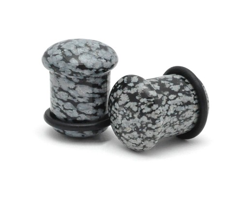 Pair of Stone Single Flare Plugs gauges organic Choose Size Type - Picture 12 of 17