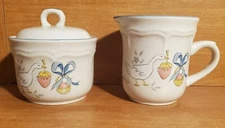 International China MARMALADE Creamer & Sugar bowl, 8868, Stoneware, Very good