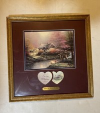 THOMAS KINKADE "STEPPING STONE COTTAGE" FRAMED PRINT ~~ COA!!!
