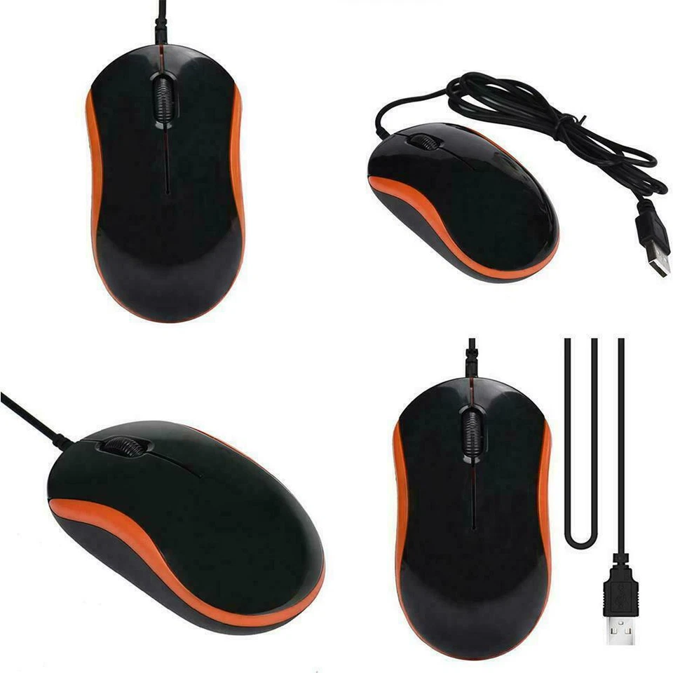CHEAP Optical USB LED Wired Mini Home Office Mouse For PC Laptop Mice D3P7 T1K2 - Image 2 of 4