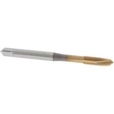 OSG 1101502005 10-32 UNF 3 Flute TiN Finish Vanadium HSS Spiral Point Tap