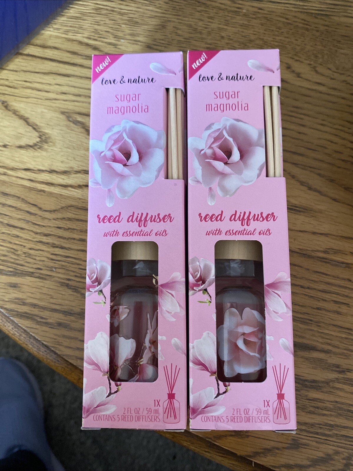 Jasmine Reed Diffuser with Sugar Magnolia Essential Oil 2 Fl Oz 118Ml-image