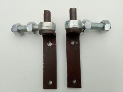 2NO M12 BLANK METALL SCHMIEDEEISEN ZAPFEN STIFT TORSCHARNIER UND 2NO 12MM AUGENSCHRAUBE 50MM