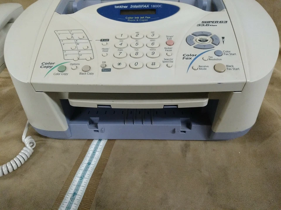 Brother Intellifax 1800C Color Ink & Jet Fax Machine Copier Super G3 33.6 Kbps - Image 4 of 4