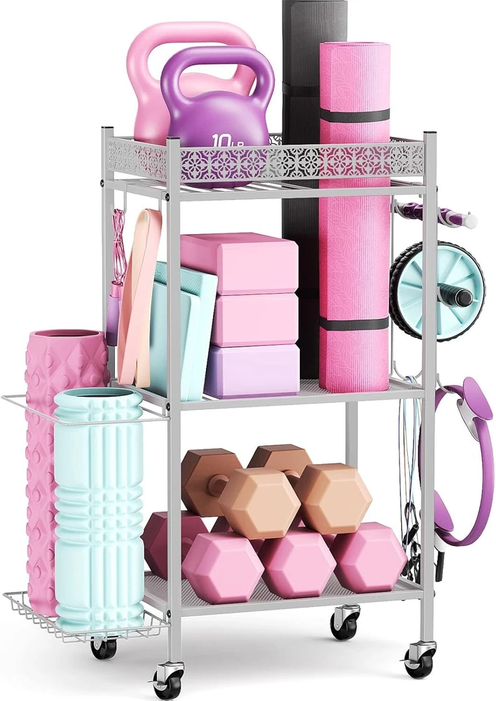 Yoga Mat Storage Rack, Home Gym Storage Rack Yoga Mat Holder,Workout Storage for