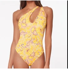 Sanctuary yellow one piece bathing suit size XS NWT