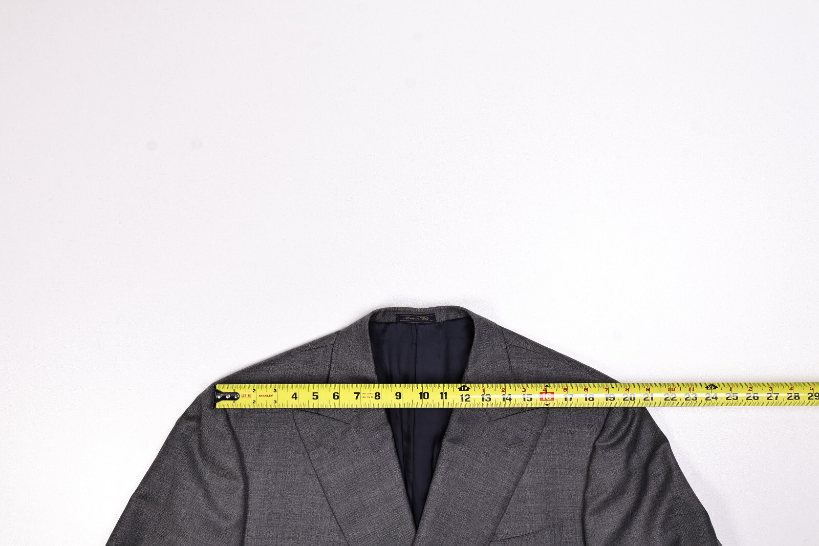 JAY KOS Solid Gray Wool Mens Blazer Double Breast… - image 9