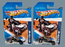 2011 Hot Wheels TRI & STOP ME HW City Works On-Road 3-Wheeler  #172 White LOT X2