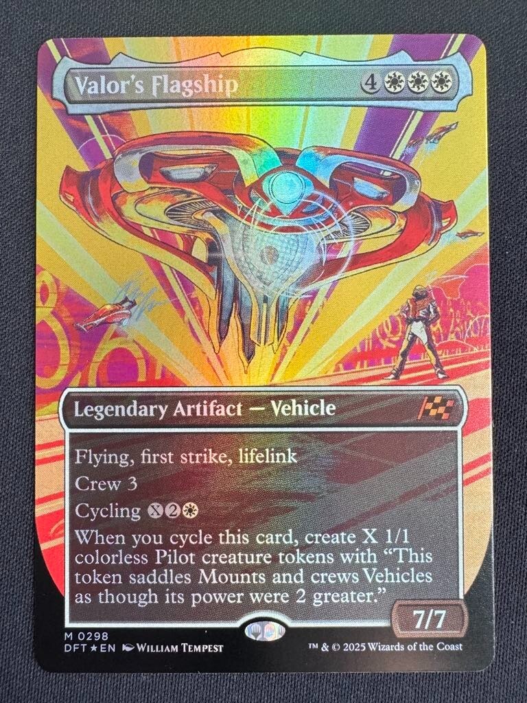x1 Valor's Flagship - Foil - Borderless M MTG Aetherdrift M/NM, English