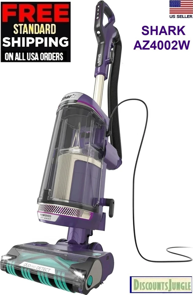 Shark AZ4002W POWERDETECT Upright Vacuum Self Cleaning Brushroll Duoclean Odor - Image 2 of 4