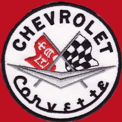 Patch Brodé Corvette Racing - Drapeaux à Damiers - Pour Couture, Customisation Vêtements, Accessoires